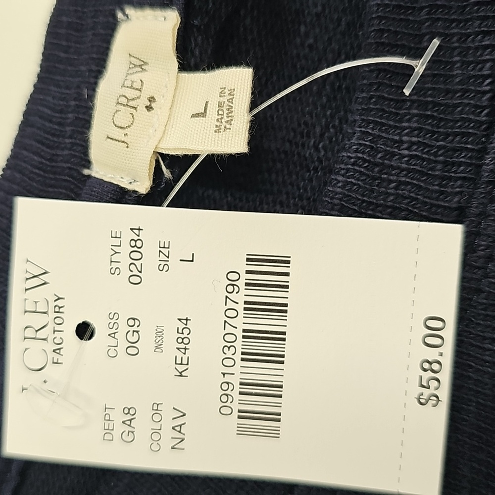 J. Crew Port of Call, Slub Cotton Sweatshirt, City Names, Navy Blue, Sz L, NEW - Picture 5 of 9